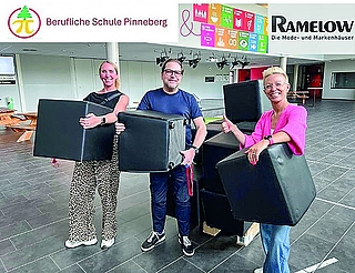 Freuen sich über die Win-win-Situation: Sabine Schlie (li), Stefan Rabe und Meike Wilkens. (Foto: Berufliche Schule Pinneberg)