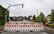 Die Reuterstraße ist an der Kreuzung Lohe, Heidweg gesperrt. (Foto: Frank)