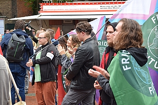 Aktivisten von Fridays For Future demonstrierten bereits mehrfach in Elmshorn gegen Rechtsextremismus. (Archiv: Frank)