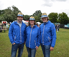 Zufrieden mit dem neuen Konzept: Thorsten Stockfleth (von links), Kristin Bey und Stefan Witt von der Initiative Elmshorn. (Foto: Frank)