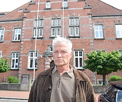 Der 68-jährige Radfahrer Tull René Kahl wurde in der Gärtnerstraße bespuckt und erstattete Anzeige. (Foto: Frank)