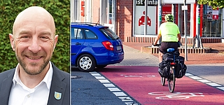 Bürgermeister Christopher Radon will künftig öfter mit dem Fahrrad zu Terminen in Tornesch fahren. (Fotos: Frank)