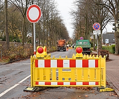 Die Sperrung der Jürgen-Siemsen-Straße in Tornesch soll bis Montag, 17. November, wieder aufgehoben werden. (Foto: Frank)