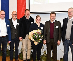 Der neue Vorstand des BdB Schleswig-Holstein besteht aus Mathias Münster (von links, Altenmoor bei Elmshorn), Axel Huckfeldt (Horst), Niels Reinke (Rellingen), Gesa Glismann (Bullenkuhlen), Thorsten Krohn (Tangstedt) und Jan-H. Heydorn (Bevern). (Foto: M. Wienert, BdBSH)