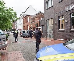 Während des Einsatzes hatte die Polizei die Panjestraße abgesperrt. (Foto: Frank)