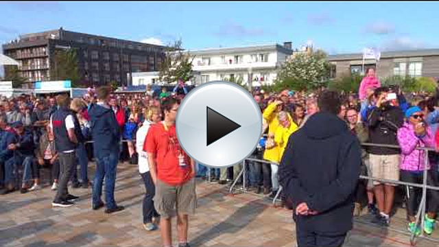 Die Kanzlerin auf der Erlebnispromenade